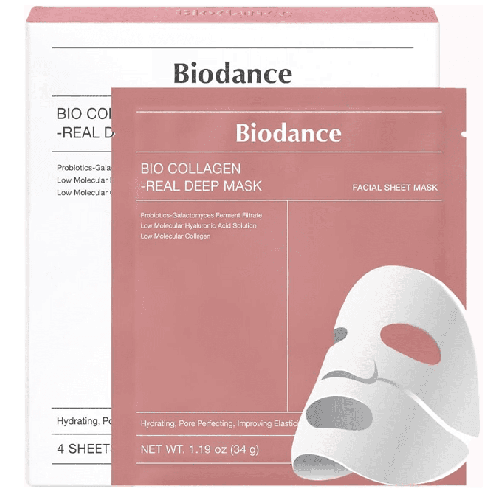 10 ماسک ورقه ای کلاژن بایودنس رنگ قرمز اصل کره (Biodance Bio-Collagen Real Deep Mask - Image 1
